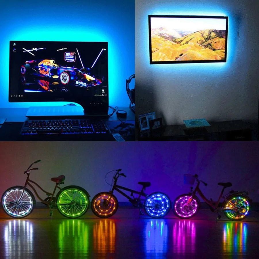 2M/3M RGB Flexible Light Lamp USB LED Strip