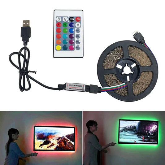 2M/3M RGB Flexible Light Lamp USB LED Strip